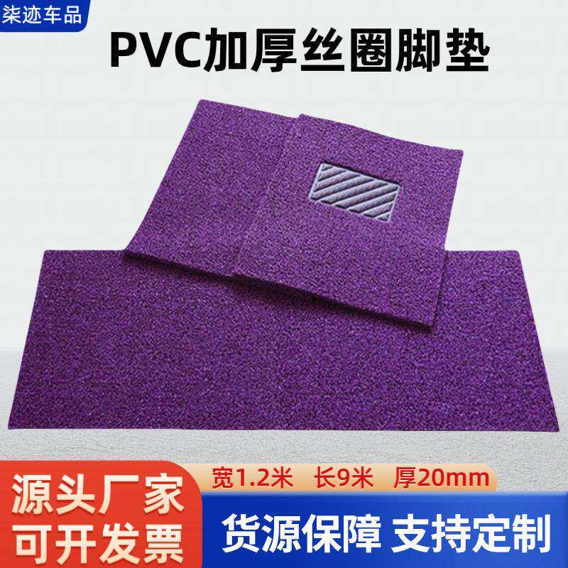 汽车通用丝圈脚垫套装防滑抗磨pvc加厚加密25mm地垫现货