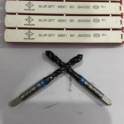 CLEVELAND克利夫兰双蓝环不锈钢螺旋丝锥M6*1上排屑机用丝攻