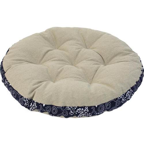 A6L蓝印花布棉麻拼布蒲团薄坐垫瑜伽打坐地垫座椅垫复古水乡风情