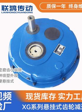 XG悬挂式减速机 ATA125D定制轴输入空心孔斜齿轮扭力臂烤漆减速机