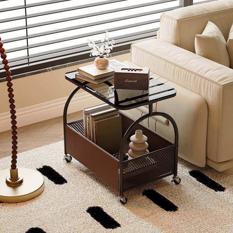 可移动客厅沙发置物玻璃边几中古风小茶几卧O室床边简易带轮小推,工业油品/胶粘/化学/实验室用品,其他实验室设备,淘宝优惠券,粉丝福利购,淘宝优惠卷