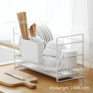 厨房碗碟架沥水架晾放碗筷碟盘子碗柜餐具收纳置物架带托盘碗架