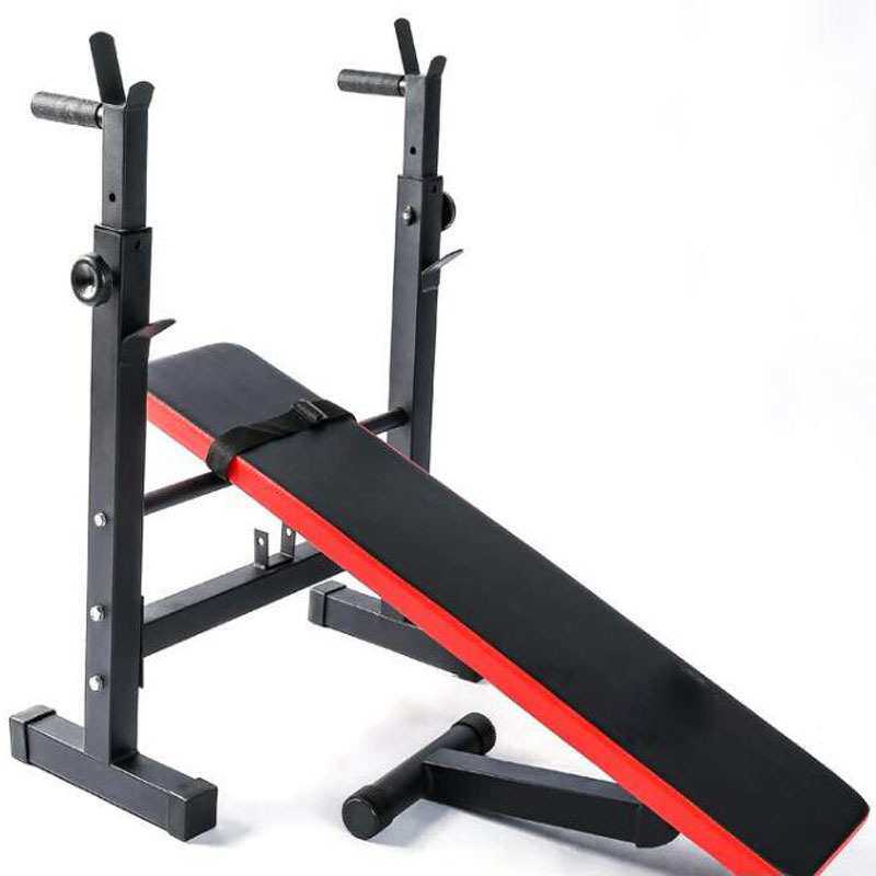 跨境直供家用举重床卧推架杠铃架可折叠杠铃架套装家用健身器材