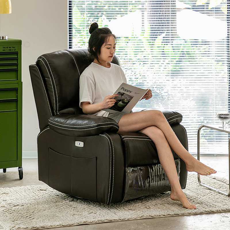 现代头等单人沙发舱客厅休闲摇椅电动多功能可躺可睡懒人沙发躺椅