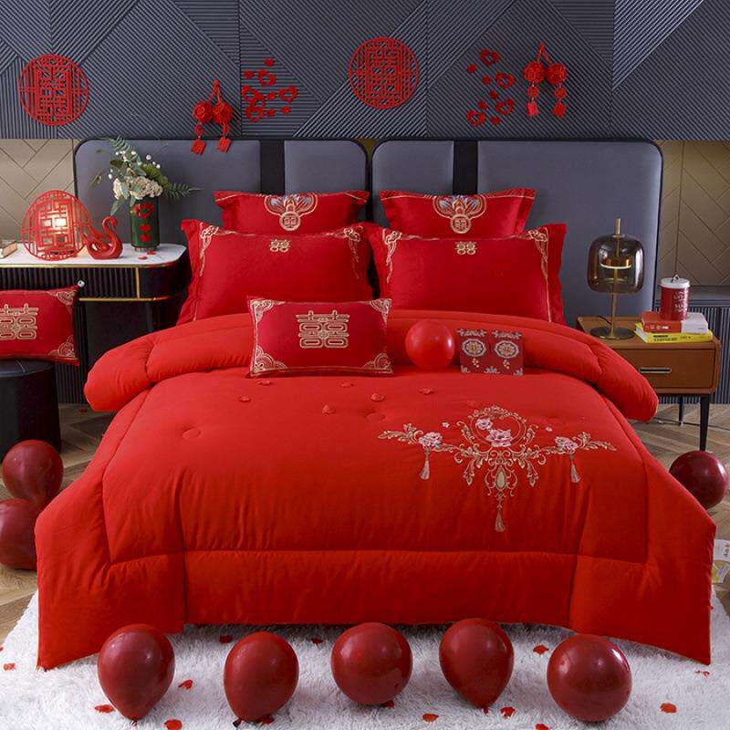 （总）芊囍纺 2025新款加厚水洗棉婚庆大豆被子被芯