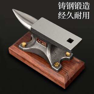 精品乌金木底座钢砧家用铁砧子钢轨铁砧羊角砧打铁台虎钳钳工铁砧