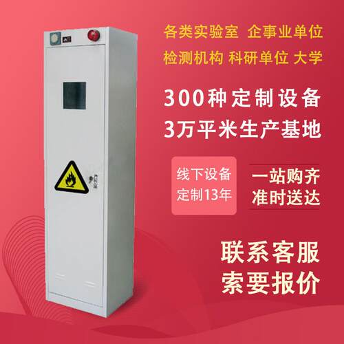 实验室设备通风柜工作台全钢防爆气瓶存储柜钢木实验台