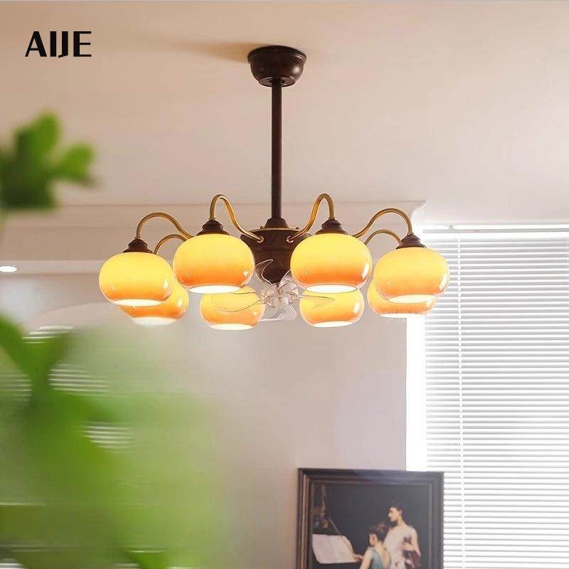 中古风客厅吊灯高端法式美式复古餐厅卧室书房主灯柿子一体风扇灯,农用物资,其他肥料,淘宝优惠券,粉丝福利购,淘宝优惠卷