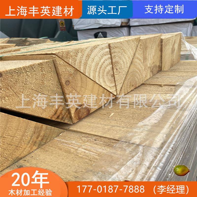菠萝格造型扶手仿古圆柱古建筑车圆碳化实木异形加工