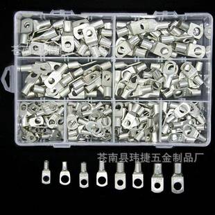 铜鼻子240pcs盒装窥口端子接线鼻子铜镀锡圆形端子SC裸端子