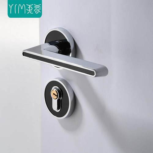 英蒙现代亚克力分体锁锌合金执手门锁卧室室内锁木门静音锁具