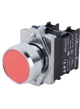 APT/上海二工 PB1S-11RD/rgg23 红色绿色双位带灯按钮开关24V