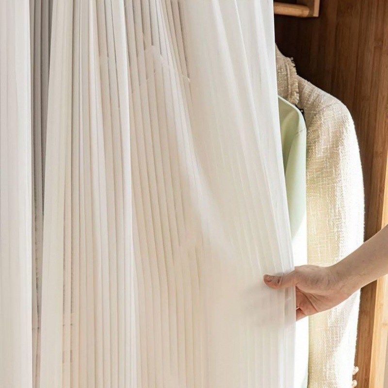 柜子遮挡帘魔术贴柜门橱柜书柜书架防尘衣柜杂物遮丑货架帘子薇妍