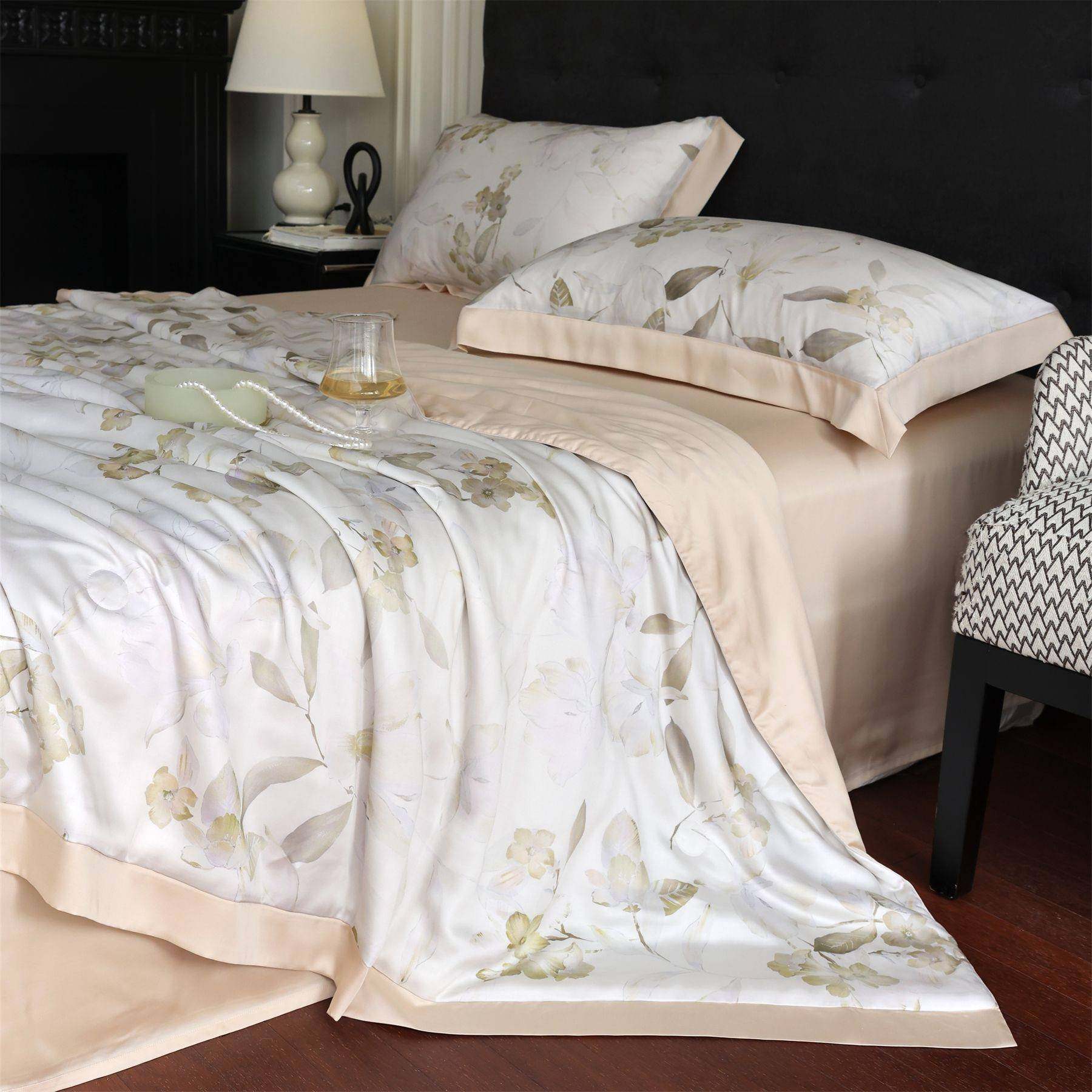 60支奥地利LF兰精天丝花卉夏被床单四件套凉感丝滑桑蚕丝宽边夏被,农用物资,其他肥料,淘宝优惠券,粉丝福利购,淘宝优惠卷