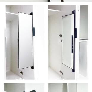 衣柜玄关柜门门板平开门门背面隐藏式全面屏隐边旋转镜平开镜