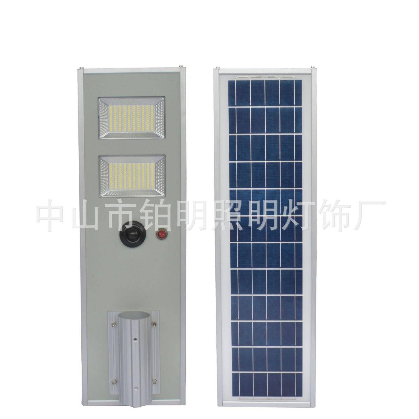 太阳能户外道路灯LED庭院灯人体感应防水一体化太阳能路灯外贸款