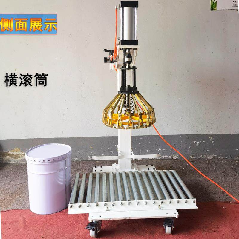 QSF-300型台式气动封口机封盖机方便桶压盖器花蓝盖封口夹