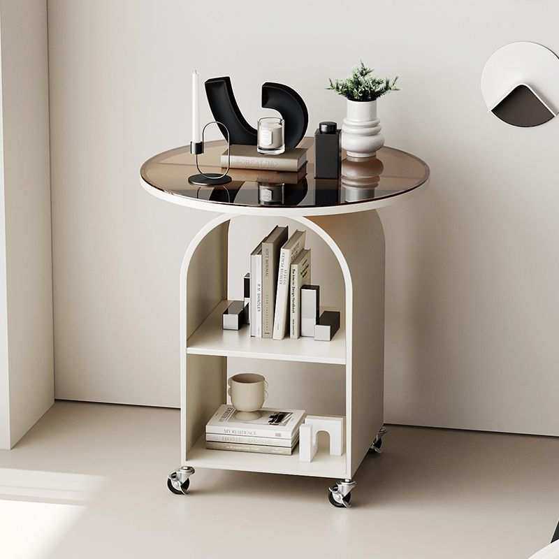 可移动圆形边几客厅沙发小边桌小茶几卧室床头铁艺玻璃台面,3C数码配件,USB灯,淘宝优惠券,粉丝福利购,淘宝优惠卷