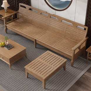 新中式全实木沙发新款白蜡木北欧现代简约客厅冬夏两用沙发