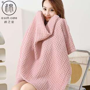 纯棉华夫格毛毯成人素色睡觉沙发盖毯100*150CM毛巾毯柔软舒适