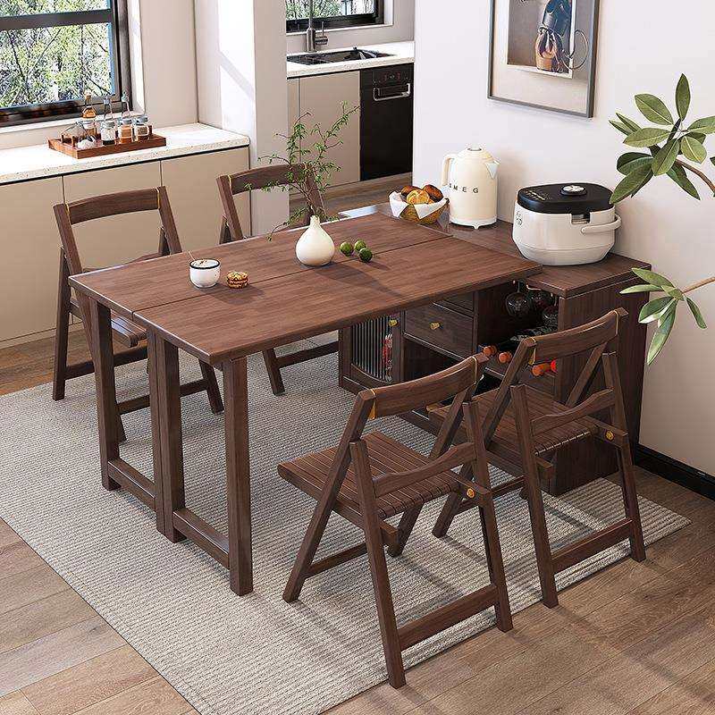 实木可折叠桌餐边柜一体小户型多功能可伸缩旋转原木风长方形吧台,3C数码配件,USB灯,淘宝优惠券,粉丝福利购,淘宝优惠卷