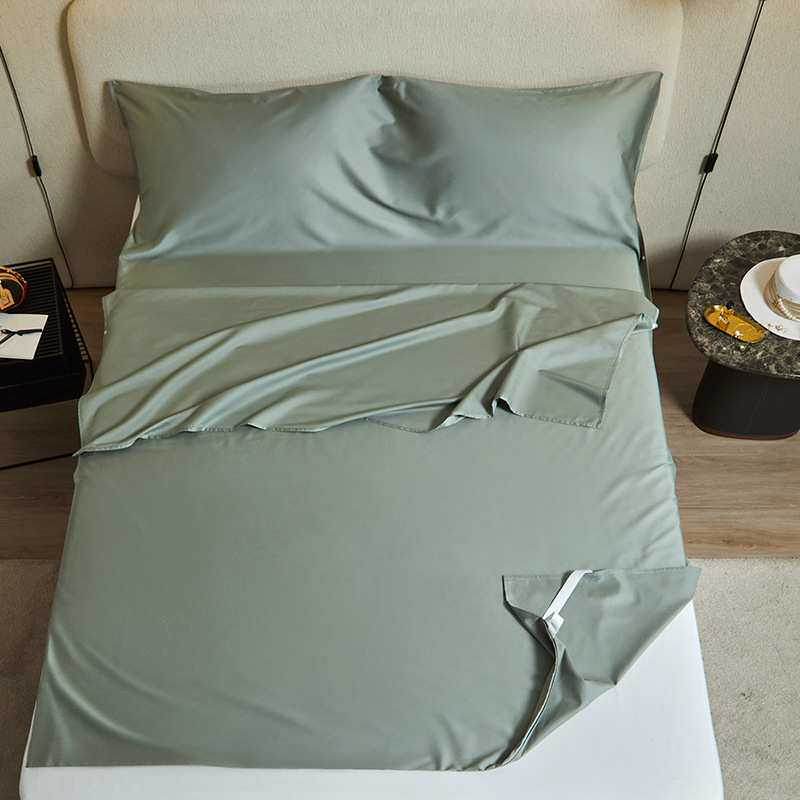 100支纯棉酒店隔脏睡袋旅行床单被罩套 全棉便携出差旅游宾馆神器
