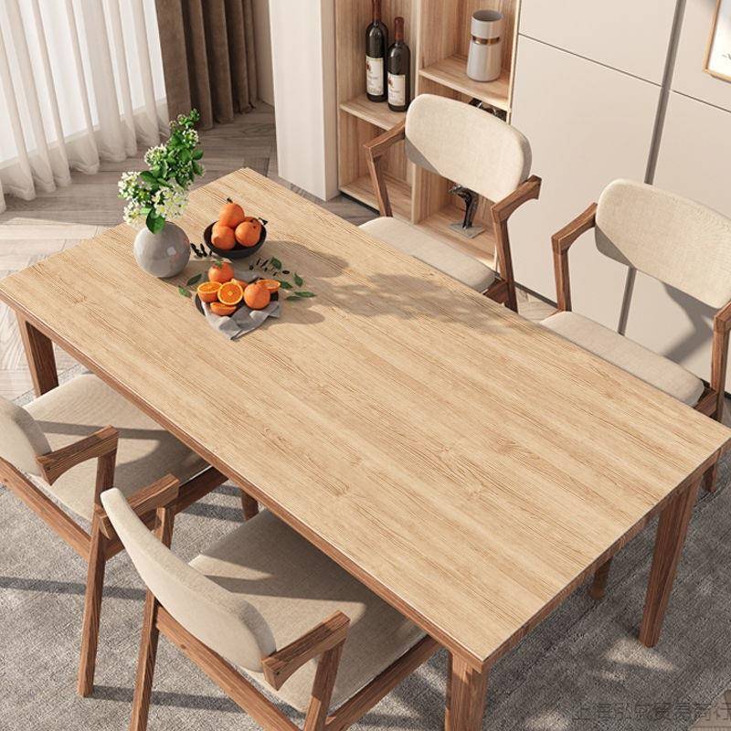 木纹桌垫餐桌布皮革防水家居防油免洗长方形桌布原木色茶几垫子