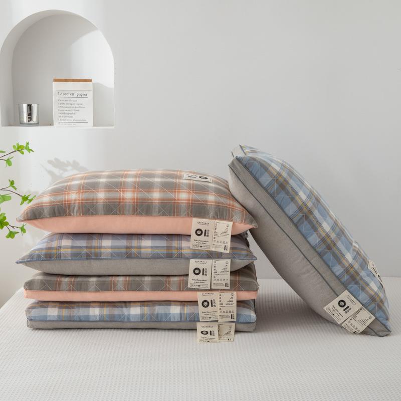 全棉枕头一对颈椎枕芯家用学生宿舍整头专用侧睡枕头芯男单人