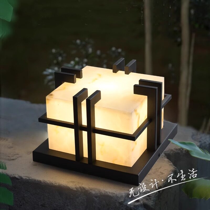 新中式柱头灯户外庭院花园灯现代简约大气防水别墅大门围墙柱子灯