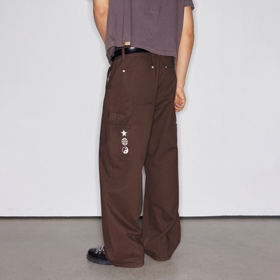 DeepRain廓形挺阔A字纯棉工装裤