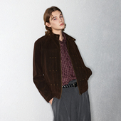 Deep 夹克 短款 Rain美式 麂皮绒复古褶皱高级感做旧柳钉工装