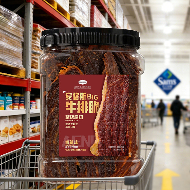 会员超市澳洲安格斯牛排脆脆风干牛肉片无添加健身孕妇零食高蛋白
