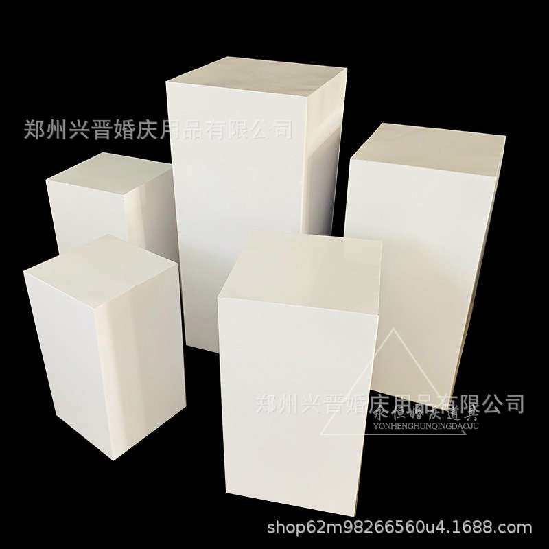 新款婚庆道具铁艺方柱路引甜品台方形婚礼舞台装饰摆件橱窗布置