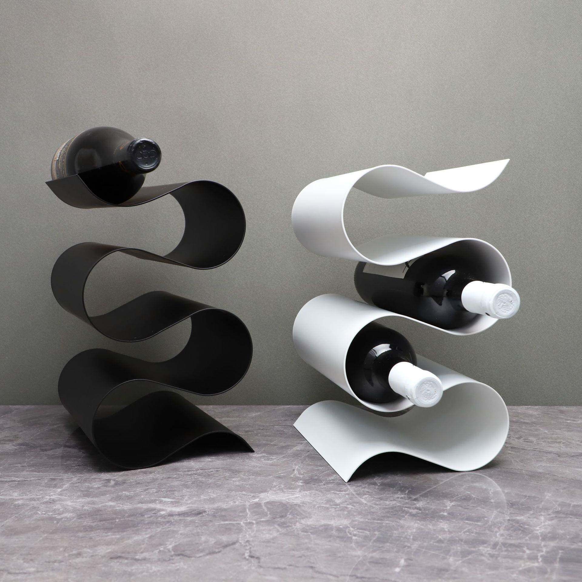 现代简约金属酒架玻璃酒具展厅卧室书房客厅餐厅桌面玄关饰品摆件