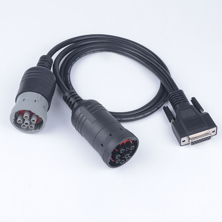 适用于DB15Pin连接线康明斯9针转接线6PIN卡车发动机诊断线