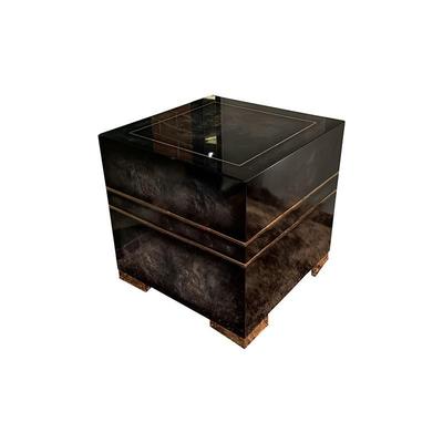 宾利贴木皮边几意大利木皮拼花组合客厅沙发边几实木角几高定