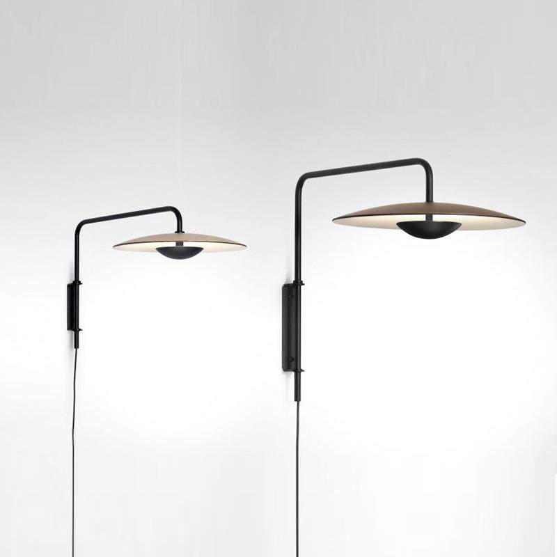 北欧简约创意客厅木纹伞飞碟壁灯艺术床头卧室设计师样板房壁灯,纺织面料/辅料/配套,纺织机械配件,淘宝优惠券,粉丝福利购,淘宝优惠卷