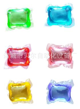 小型洗衣凝珠包装生产线滚筒式运行稳定每小时12000粒以上