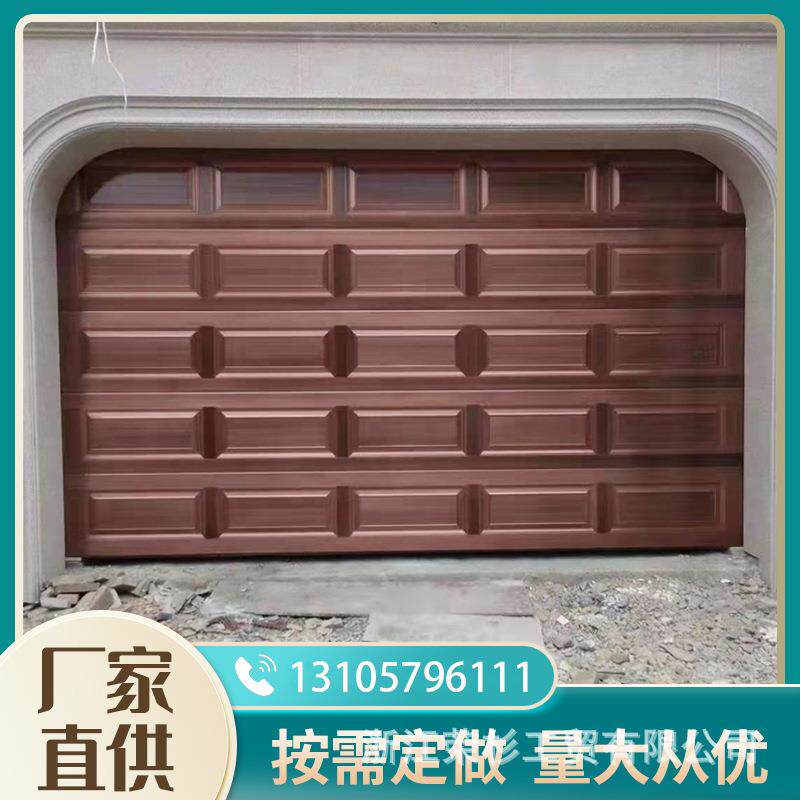 车库门铝合金翻板门别墅车库感应门车库电动门自动滑升防盗门工厂