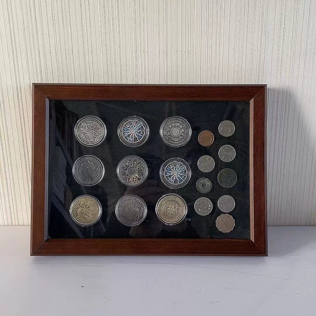 纪念币收纳盒金币展示框硬币吧唧展示徽章展示板啤酒瓶盖挂墙摆放