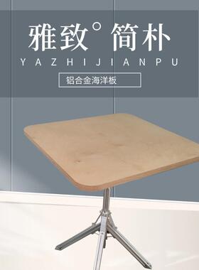 婚庆婚宴家用桦木奶茶店方桌铝合金型材小型方桌MSJ-ZZ60F-S