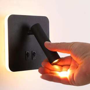 极简酒店客房书房卧室床头壁灯简约创意可旋转民宿护眼睛阅读射灯