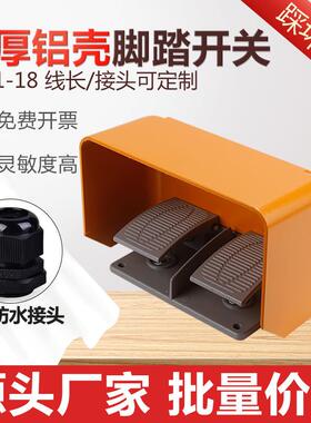 厂家直销双踏双联YDT1-18脚踏开关脚踏板脚踩银触点脚踩式剪板机