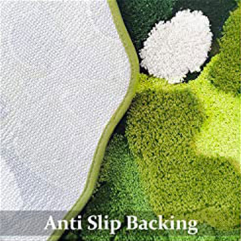 绿色草地苔藓植绒簇绒地毯客厅浴室卫生间门口吸水地垫脚垫子