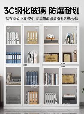 文件1米柜8资高钢办公室制料档案收纳柜带DOH锁铁皮柜凭证柜办公
