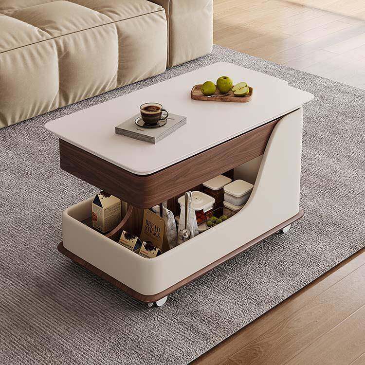 小CJ12#小户型厅用高几档可家升客降茶中古风可移动沙发茶桌小推