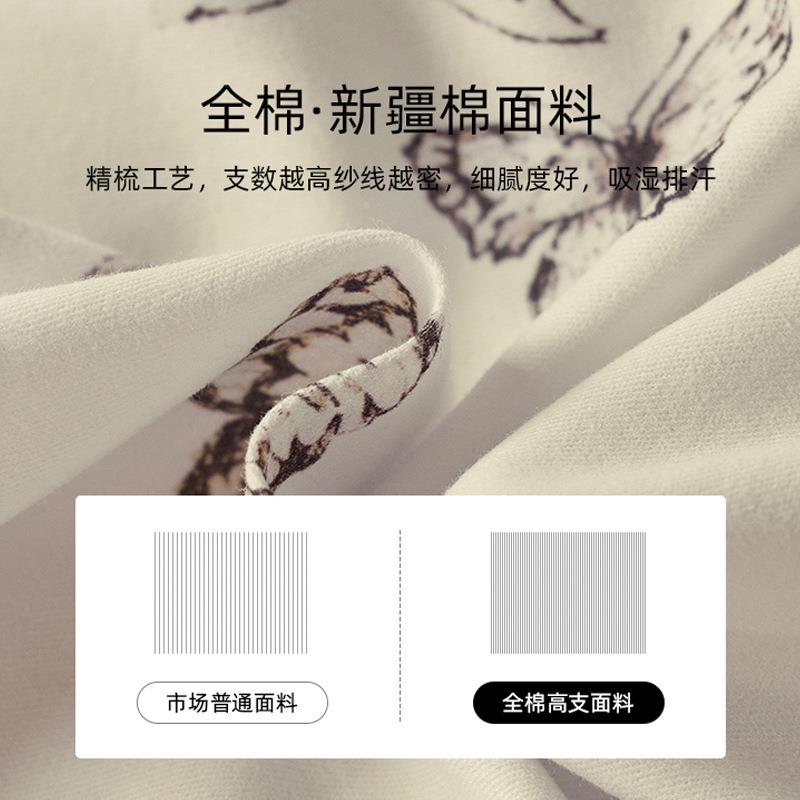 A类秋冬00支~PLB全加1厚火磨毛四件山套纯棉保棉暖被套床单床上用