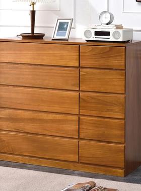 EYK7六T斗柜收纳柜约现代实木厅五斗柜客欧式斗橱卧室简白色抽屉