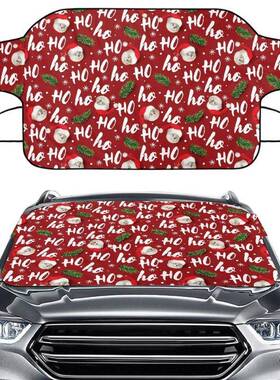 亚马逊跨境阳小汽雪挡车载遮车50883板前挡防雪罩圣诞装节饰车载