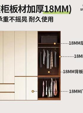 柜级新品ENF衣家用平开门简约现代经济型子柜98518m加厚实木欧松